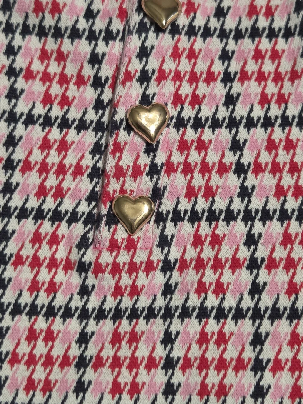 Old Navy Black Cardigan with Pink Smiley Dot Knit